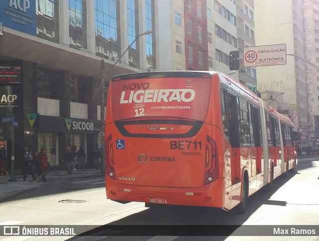 Transporte Coletivo Glória BE711 na cidade de Curitiba, Paraná, Brasil, por Max Ramos. ID da foto: 6793055.