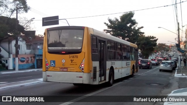 Viação Metrópole Paulista - Zona Leste 3 1870 na cidade de São Paulo, São Paulo, Brasil, por Rafael Lopes de Oliveira. Número da foto: #6793641.