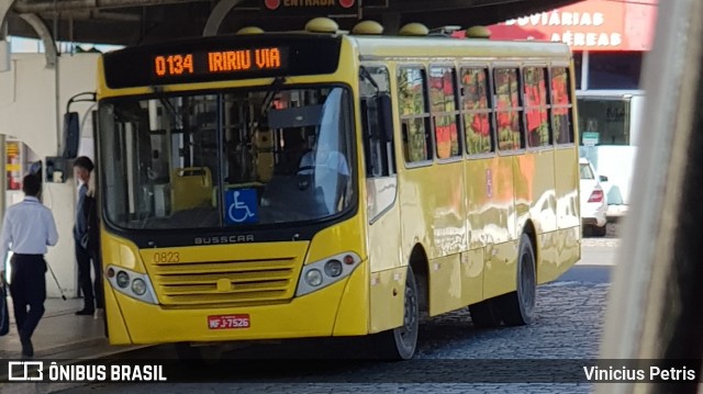 Transtusa - Transporte e Turismo Santo Antônio 0823 na cidade de Joinville, Santa Catarina, Brasil, por Vinicius Petris. ID da foto: 6793008.