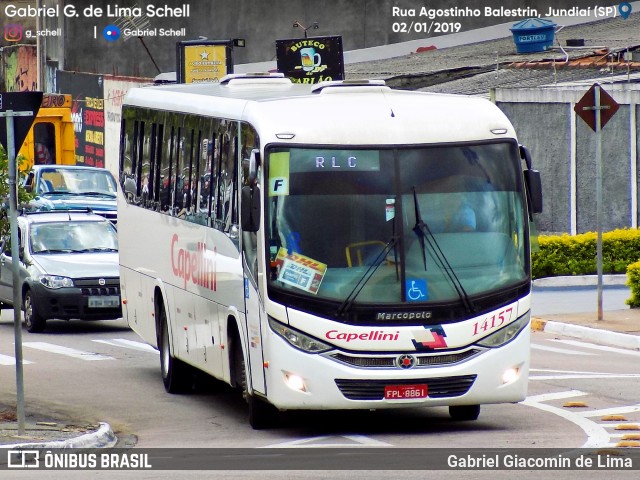 Transportes Capellini 14157 na cidade de Jundiaí, São Paulo, Brasil, por Gabriel Giacomin de Lima. ID da foto: 6793970.