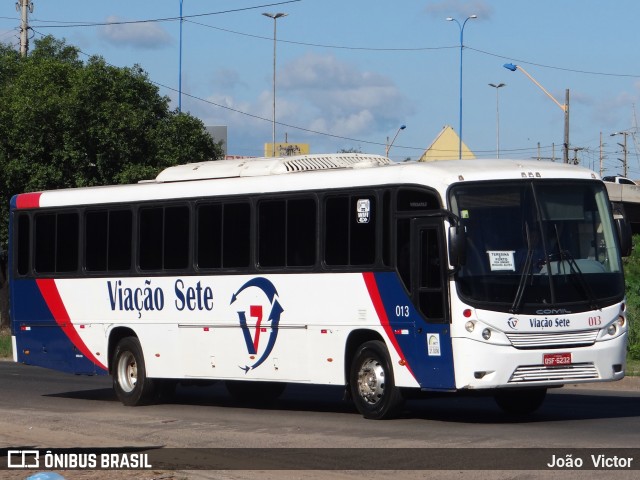 Viação Sete 013 na cidade de Teresina, Piauí, Brasil, por João Victor. ID da foto: 6793937.