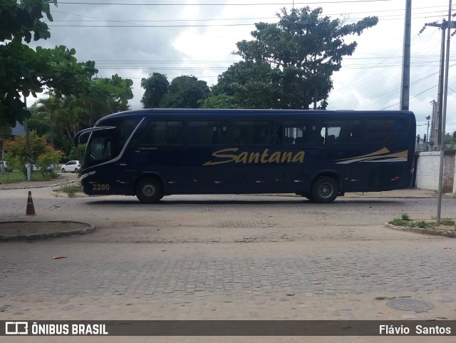 Empresas de Transportes Santana e São Paulo 2280 na cidade de Cruz das Almas, Bahia, Brasil, por Flávio  Santos. ID da foto: 6793848.