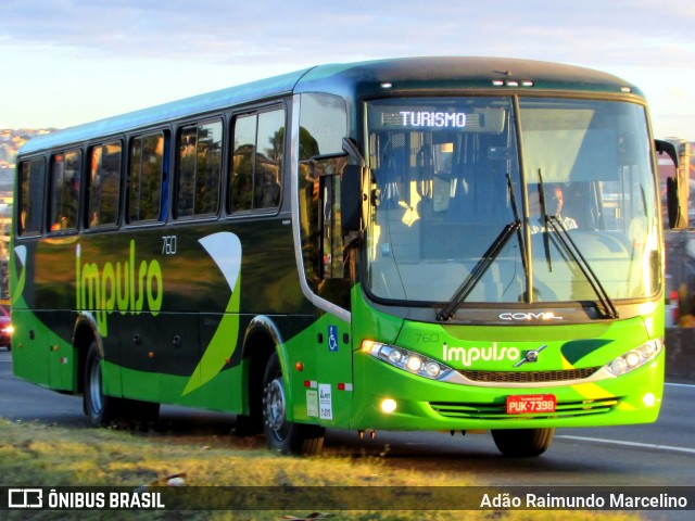 Impulso Turismo e Transportes 760 na cidade de Belo Horizonte, Minas Gerais, Brasil, por Adão Raimundo Marcelino. ID da foto: 6795244.