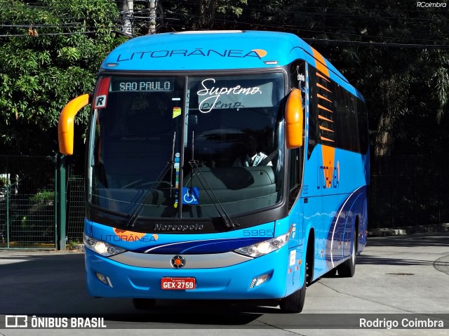 Litorânea Transportes Coletivos 5985 na cidade de São Paulo, São Paulo, Brasil, por Rodrigo Coimbra. Número da foto: #6794587.