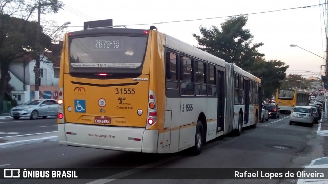 Viação Metrópole Paulista - Zona Leste 3 1555 na cidade de São Paulo, São Paulo, Brasil, por Rafael Lopes de Oliveira. Número da foto: #6793647.