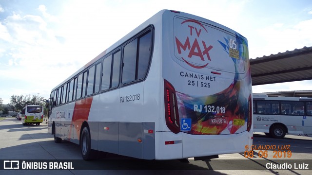 Evanil Transportes e Turismo RJ 132.018 na cidade de Rio de Janeiro, Rio de Janeiro, Brasil, por Claudio Luiz. Número da foto: #6794211.