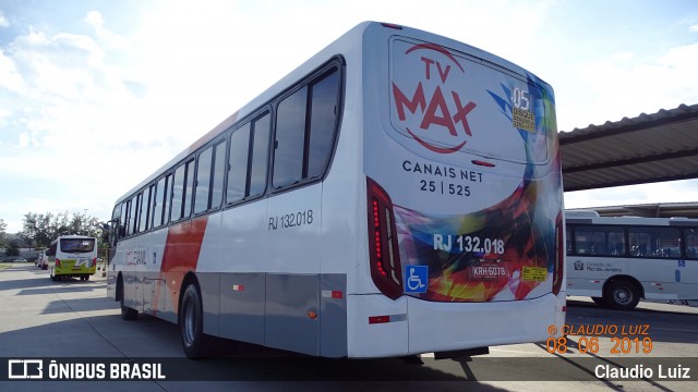 Evanil Transportes e Turismo RJ 132.018 na cidade de Rio de Janeiro, Rio de Janeiro, Brasil, por Claudio Luiz. ID da foto: 6794211.