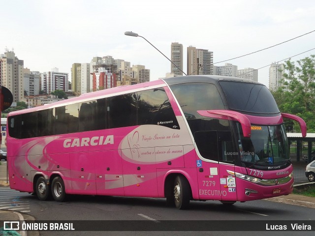 Viação Garcia 7279 na cidade de Ribeirão Preto, São Paulo, Brasil, por Lucas Vieira. ID da foto: 6851192.