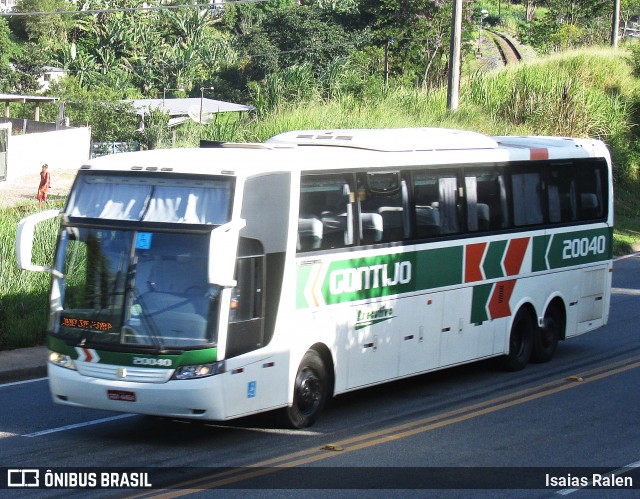 Empresa Gontijo de Transportes 20040 na cidade de Santos Dumont, Minas Gerais, Brasil, por Isaias Ralen. ID da foto: 6850852.