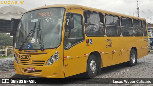 Transporte Coletivo Glória BC927 na cidade de Curitiba, Paraná, Brasil, por Lucas Weber Calizario. Número da foto: #6851762.