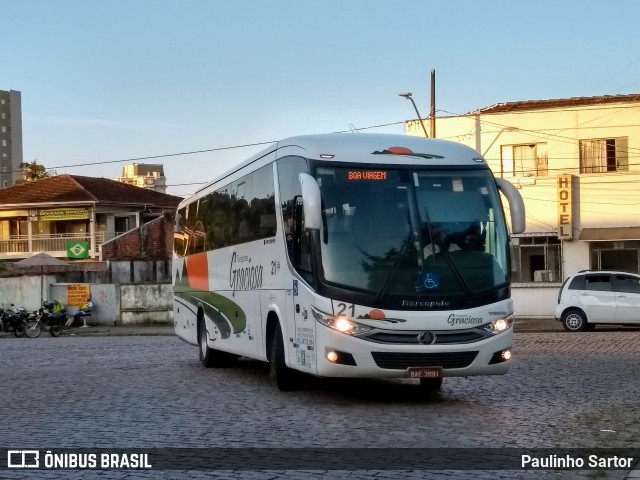 Transportes Graciosa 21 na cidade de Joinville, Santa Catarina, Brasil, por Paulinho Sartor. ID da foto: 6851187.