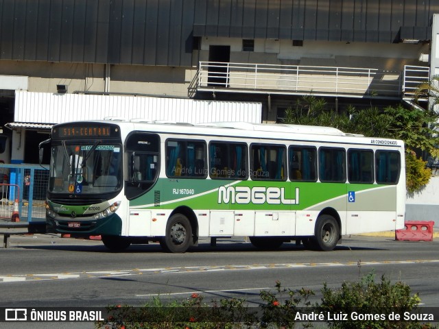 Transportes Mageli RJ 167.040 na cidade de Rio de Janeiro, Rio de Janeiro, Brasil, por André Luiz Gomes de Souza. Número da foto: #6873211.