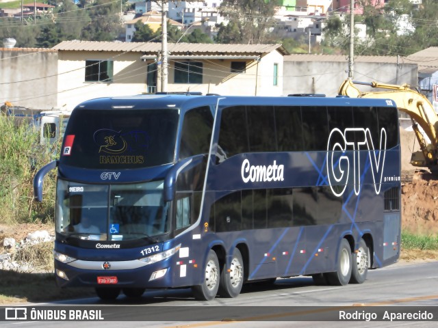 Viação Cometa 17312 na cidade de Conselheiro Lafaiete, Minas Gerais, Brasil, por Rodrigo  Aparecido. ID da foto: 6873381.