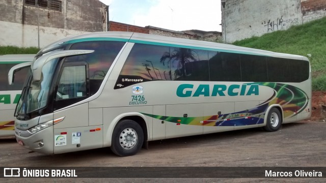 Viação Garcia 7426 na cidade de Bauru, São Paulo, Brasil, por Marcos Oliveira. ID da foto: 6873962.