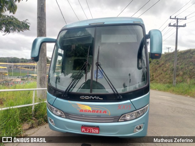 Asabela Transportes e Turismo 3005 na cidade de Salvador, Bahia, Brasil, por Matheus Zeferino. ID da foto: 6874084.