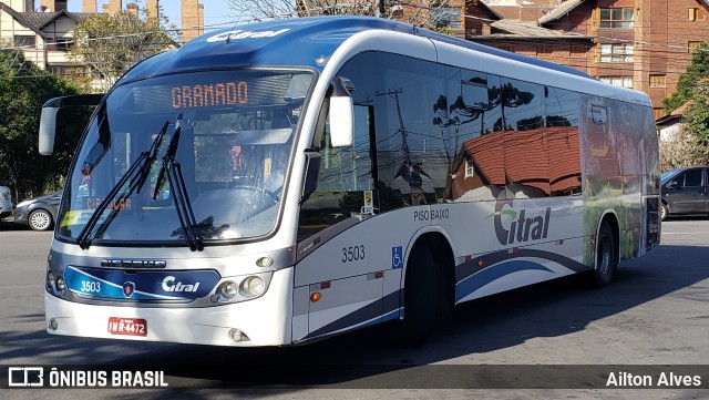 Citral Transporte e Turismo 3503 na cidade de Gramado, Rio Grande do Sul, Brasil, por Ailton Alves. Número da foto: #6872192.