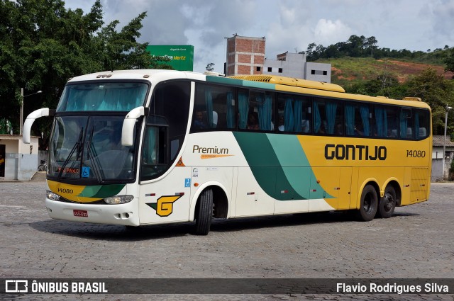 Empresa Gontijo de Transportes 14080 na cidade de Teófilo Otoni, Minas Gerais, Brasil, por Flavio Rodrigues Silva. ID da foto: 6872104.