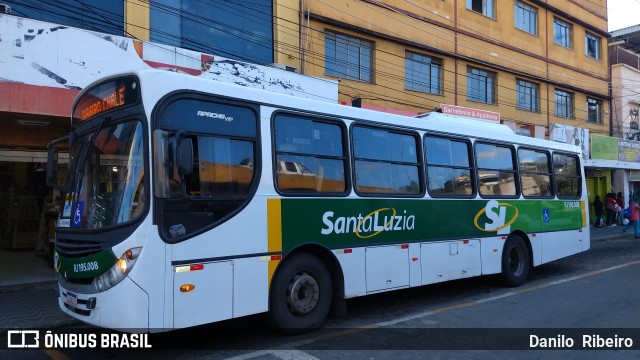 Viação Santa Luzia RJ 195.008 na cidade de Barra do Piraí, Rio de Janeiro, Brasil, por Danilo  Ribeiro. ID da foto: 6872223.