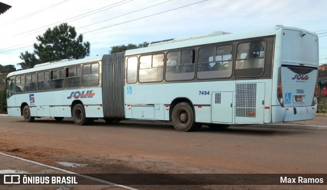 SOUL - Sociedade de Ônibus União Ltda. 7494 na cidade de Alvorada, Rio Grande do Sul, Brasil, por Max Ramos. ID da foto: 6875546.