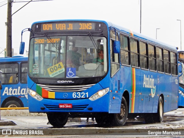 Viação Atalaia Transportes 6321 na cidade de Aracaju, Sergipe, Brasil, por Sergio Marques . ID da foto: 6875817.