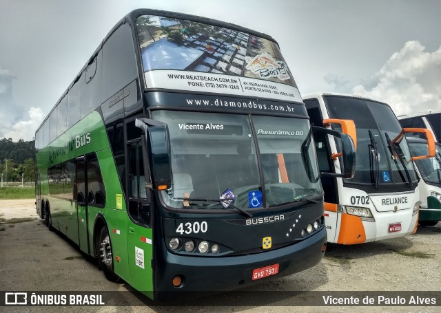 Diamond Bus Locação e Transportes 4300 na cidade de Aparecida, São Paulo, Brasil, por Vicente de Paulo Alves. ID da foto: 6874830.