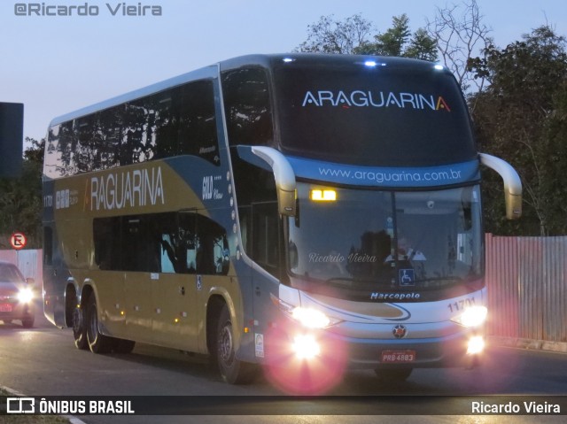 Viação Araguarina 11701 na cidade de Brasília, Distrito Federal, Brasil, por Ricardo Vieira. ID da foto: 6876203.