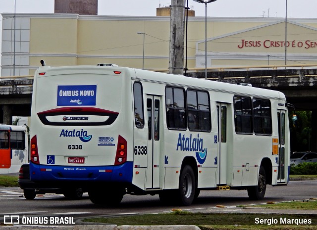 Viação Atalaia Transportes 6338 na cidade de Aracaju, Sergipe, Brasil, por Sergio Marques . ID da foto: 6875585.