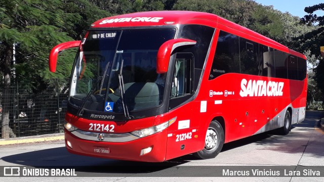 Viação Santa Cruz 212142 na cidade de São Paulo, São Paulo, Brasil, por Marcus Vinicius Lara Silva. ID da foto: 6875064.