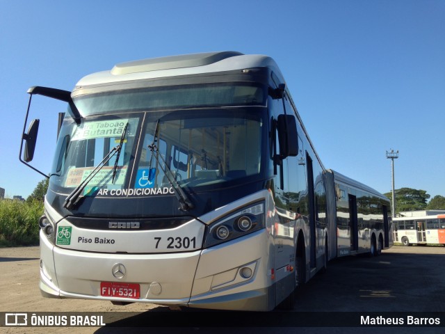 Viação Campo Belo 7 2301 na cidade de São Paulo, São Paulo, Brasil, por Matheus Barros. ID da foto: 6874294.