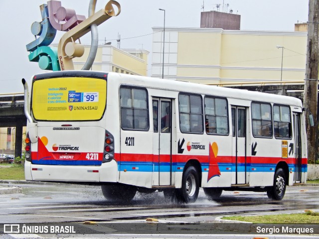 Transporte Tropical 4211 na cidade de Aracaju, Sergipe, Brasil, por Sergio Marques . ID da foto: 6877339.