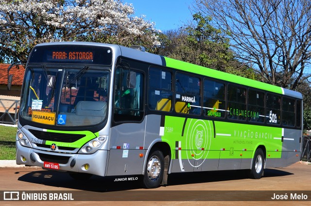 Viação Garcia 7589 na cidade de Maringá, Paraná, Brasil, por José Melo. ID da foto: 6878582.