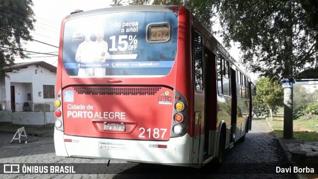 VTC - Viação Teresópolis Cavalhada 2187 na cidade de Porto Alegre, Rio Grande do Sul, Brasil, por Davi Borba. ID da foto: 6878631.