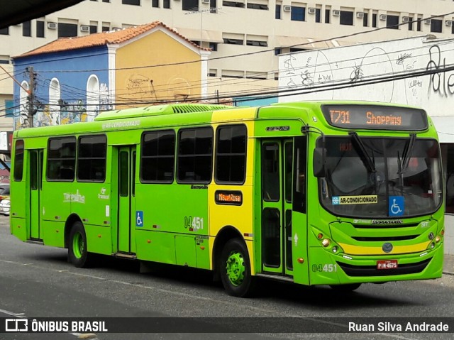 Transcol Transportes Coletivos 04451 na cidade de Teresina, Piauí, Brasil, por Ruan Silva Andrade. ID da foto: 6878977.