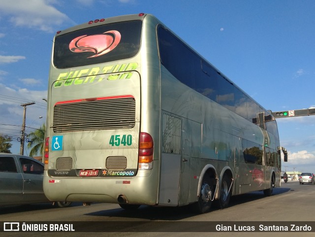 Eucatur - Empresa União Cascavel de Transportes e Turismo 4540 na cidade de Ji-Paraná, Rondônia, Brasil, por Gian Lucas  Santana Zardo. ID da foto: 6880187.