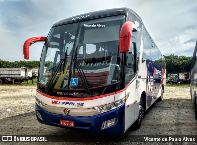 HE Express 1207 na cidade de Aparecida, São Paulo, Brasil, por Vicente de Paulo Alves. Número da foto: #6878935.