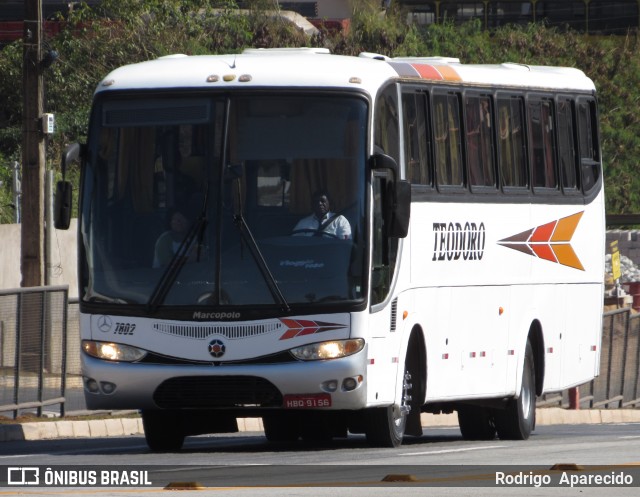 Transportes Teodoro 7802 na cidade de Conselheiro Lafaiete, Minas Gerais, Brasil, por Rodrigo  Aparecido. ID da foto: 6882950.