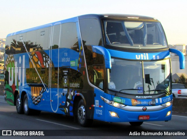 UTIL - União Transporte Interestadual de Luxo 11722 na cidade de Belo Horizonte, Minas Gerais, Brasil, por Adão Raimundo Marcelino. Número da foto: #6883342.