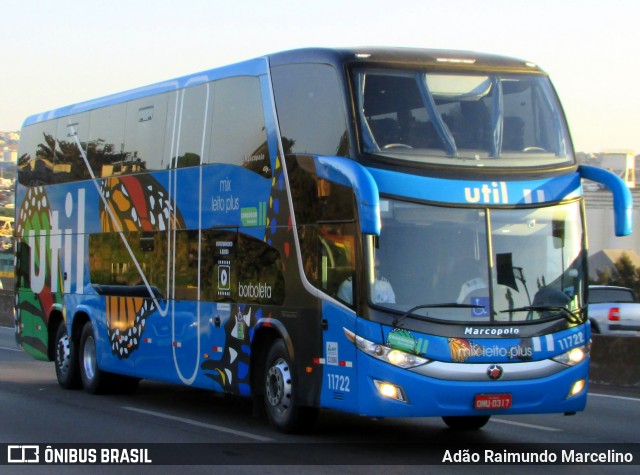 UTIL - União Transporte Interestadual de Luxo 11722 na cidade de Belo Horizonte, Minas Gerais, Brasil, por Adão Raimundo Marcelino. ID da foto: 6883342.