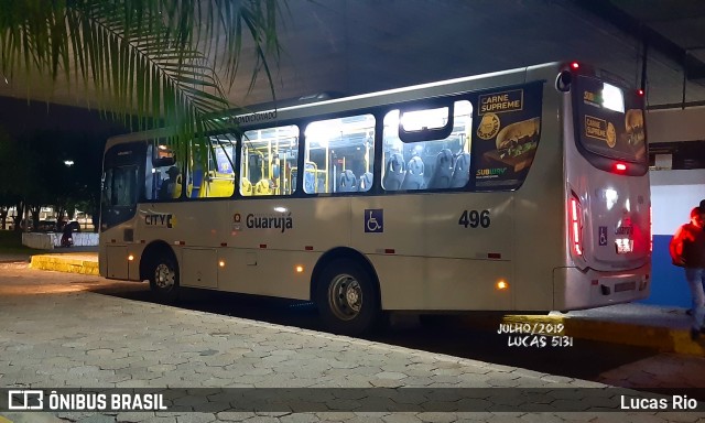 City Transporte Urbano Intermodal - Guarujá 496 na cidade de Guarujá, São Paulo, Brasil, por Lucas Rio. ID da foto: 6886029.