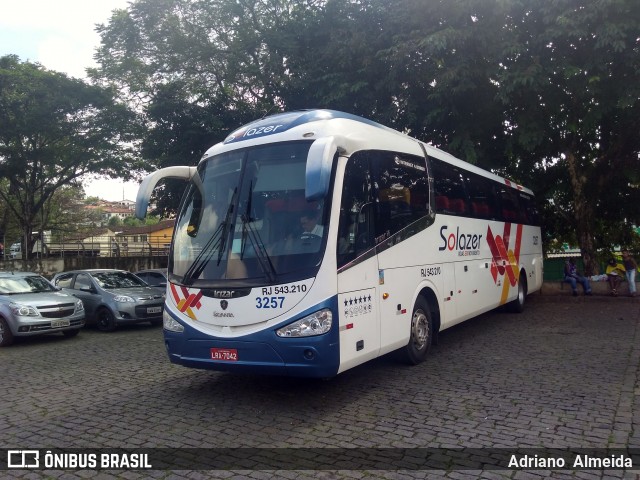 Solazer Transportes e Turismo 3257 na cidade de Mariana, Minas Gerais, Brasil, por Adriano  Almeida. ID da foto: 6886540.