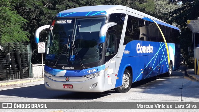 Viação Cometa 18516 na cidade de São Paulo, São Paulo, Brasil, por Marcus Vinicius Lara Silva. ID da foto: 6885279.