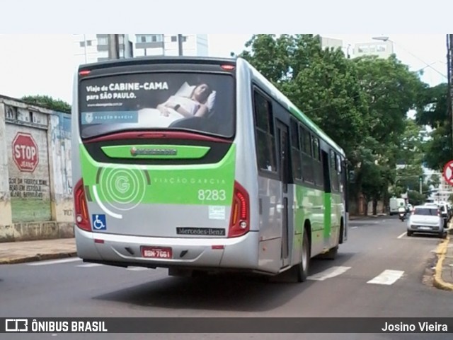 Viação Garcia 8283 na cidade de Apucarana, Paraná, Brasil, por Josino Vieira. ID da foto: 6884268.