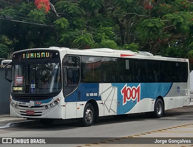 Auto Viação 1001 RJ 108.405 na cidade de Saquarema, Rio de Janeiro, Brasil, por Jorge Gonçalves. ID da foto: 6884668.