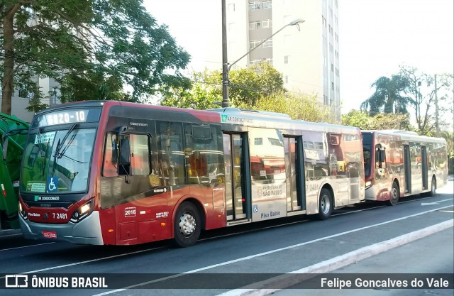 Viação Campo Belo 7 2481 na cidade de São Paulo, São Paulo, Brasil, por Felipe Goncalves do Vale. ID da foto: 6886274.