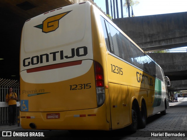 Empresa Gontijo de Transportes 12315 na cidade de Belo Horizonte, Minas Gerais, Brasil, por Hariel Bernades. ID da foto: 6883836.