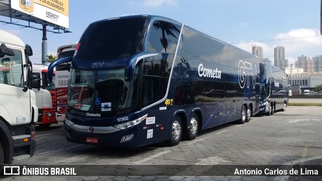 Viação Cometa 17302 na cidade de Guarulhos, São Paulo, Brasil, por Antonio Carlos de Lima. Número da foto: #6887486.