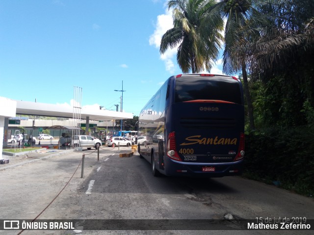 Empresas de Transportes Santana e São Paulo 4000 na cidade de Salvador, Bahia, Brasil, por Matheus Zeferino. ID da foto: 6887625.