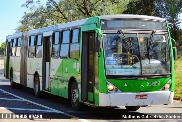 VB Transportes e Turismo 3251 na cidade de Campinas, São Paulo, Brasil, por Matheus Gabriel dos Santos. ID da foto: 6889679.