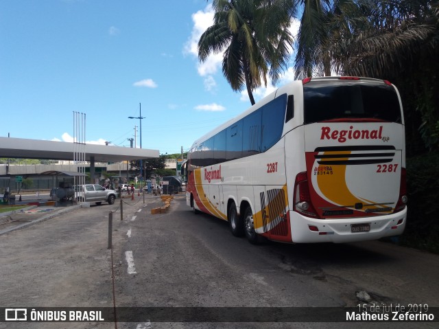 Viação Regional 2287 na cidade de Salvador, Bahia, Brasil, por Matheus Zeferino. ID da foto: 6887637.