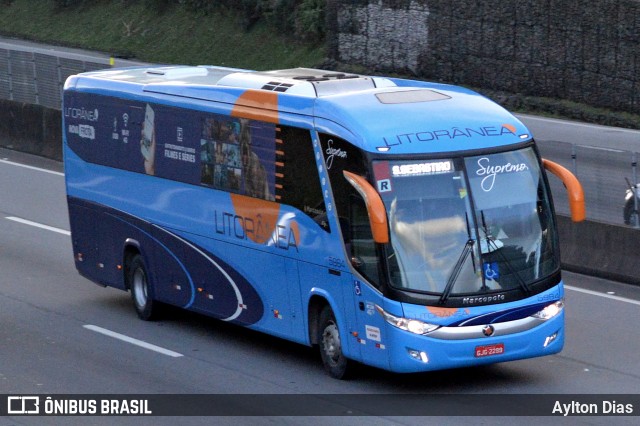 Litorânea Transportes Coletivos 5984 na cidade de Arujá, São Paulo, Brasil, por Aylton Dias. ID da foto: 6889192.